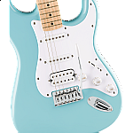 Fender Squier FSR Sonic® Stratocaster® HSS, Maple Fingerboard, White Pickguard, Tropical Turquoise