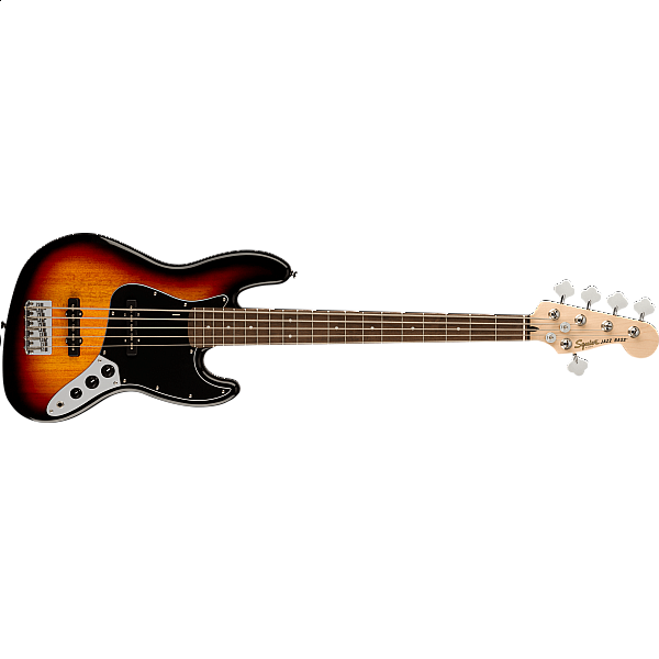 Fender Affinity Series™ Jazz Bass® V, Laurel Fingerboard, Black Pickguard, 3-Color Sunburst 