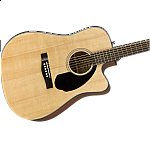 Fender CD-60SCE Dreadnought, Walnut Fingerboard, Natural 