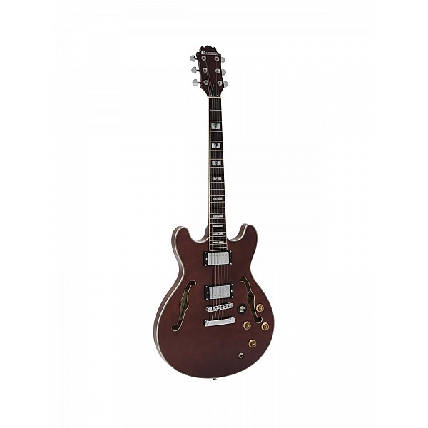 DIMAVERY SA-610 Jazz Guitar, brown