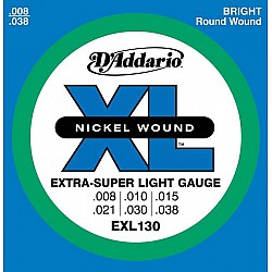 D´Addario EXL 130 - Stuny pre elektrickú gitaru, 008/038