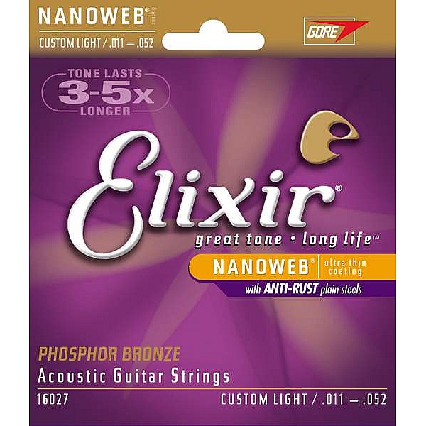 Elixir Nanoweb 16027 - Struny pre akust. gitaru, 011/ 052