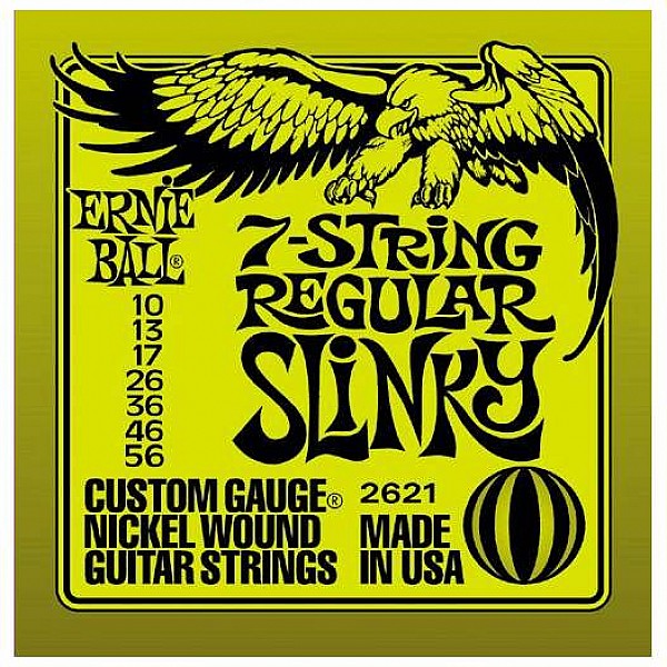 Ernie Ball 2621, 7-String Regular Slinky 10/56