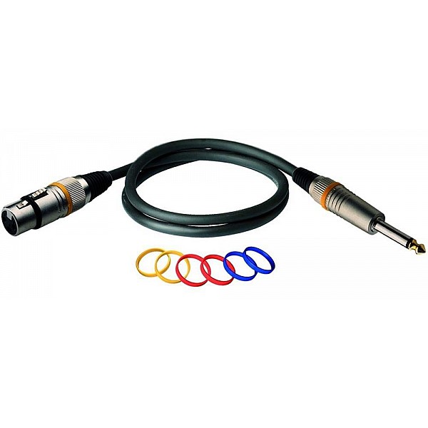 RockCable RCL 30383 D6 F - Mikrofónový kábel XLR F/Jack (mono), 3 m