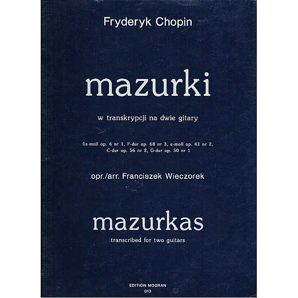 Chopin, Fryderyk - Mazurkas for two guitars